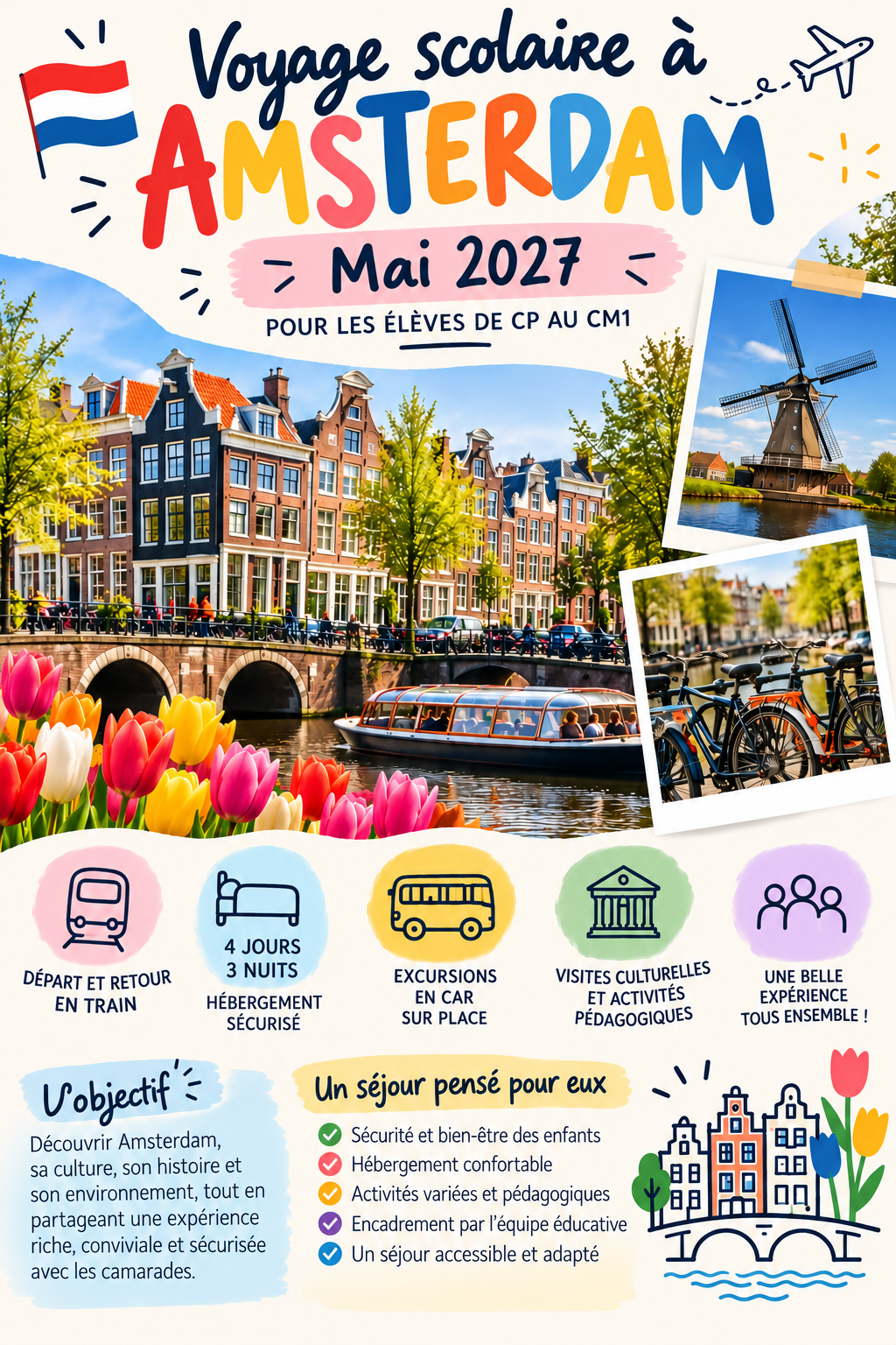 Voyage scolaire à Amsterdam – Mai 2027