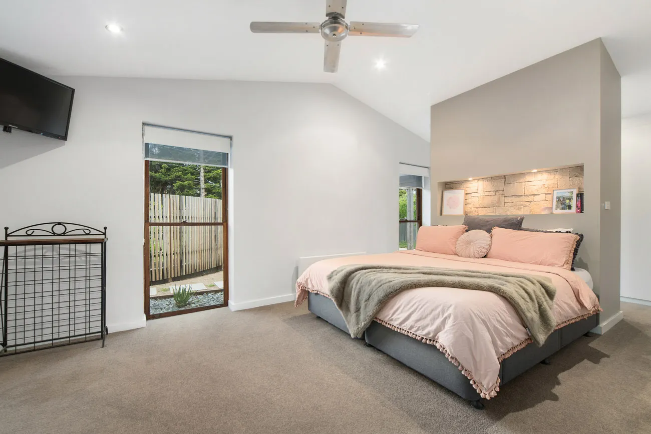 Bedroom from Balnarring property renovated by BuildMP.