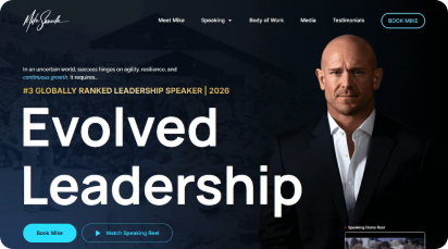 Mike Sarraille speaker website screenshot