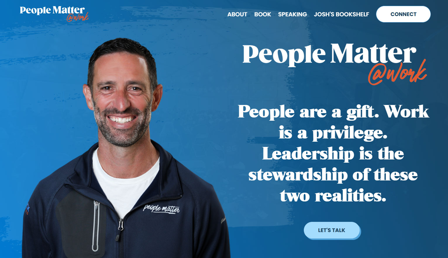 People Matter at Work speaker website screenshot