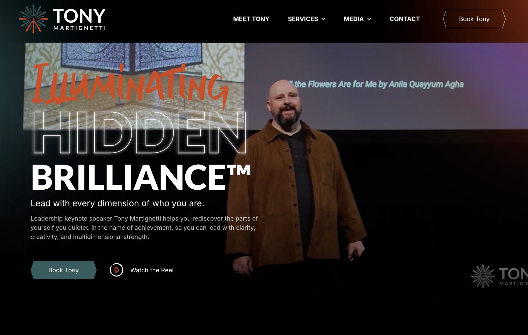 Tony Martignetti speaker website screenshot