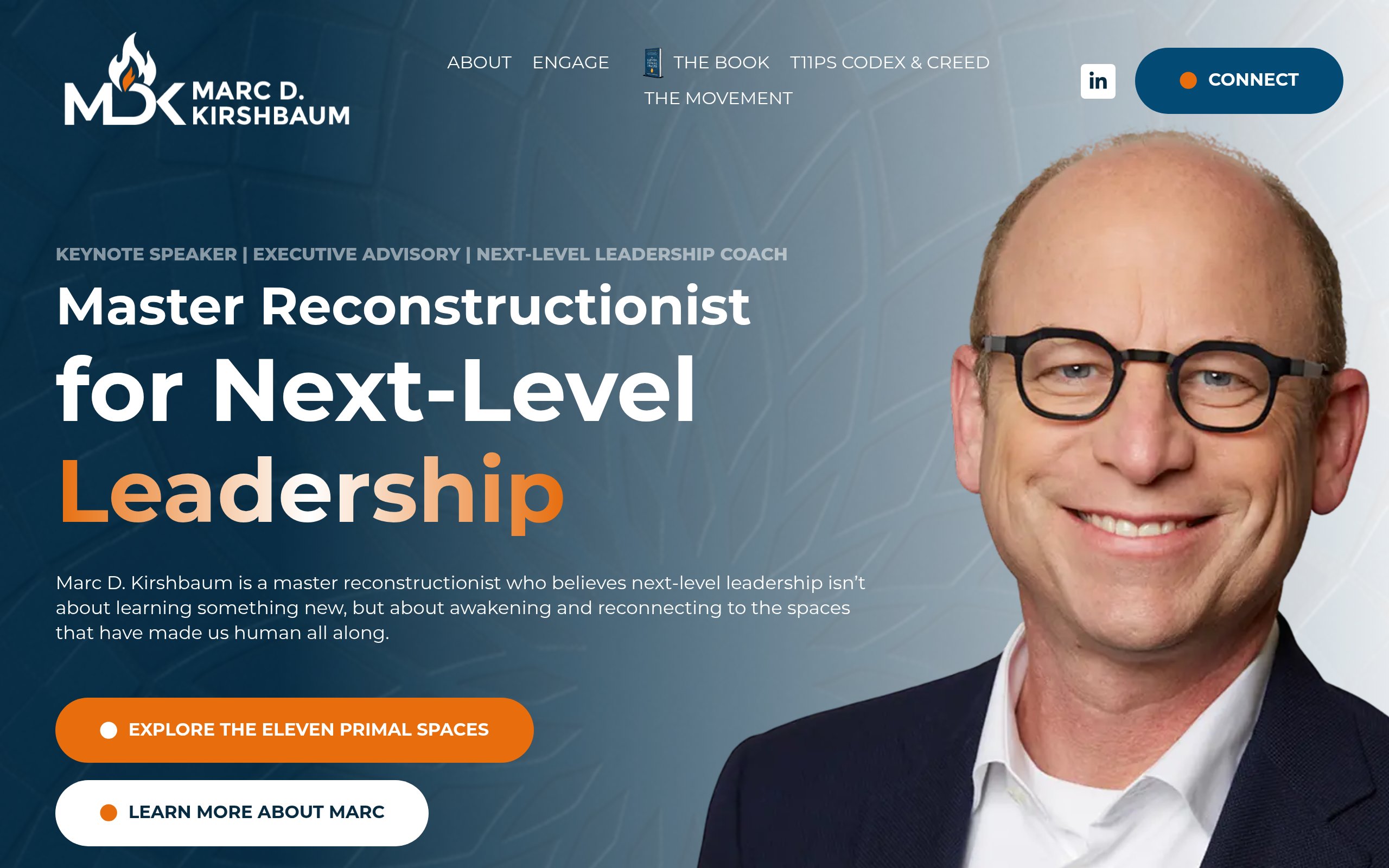 Marc Kirshbaum speaker website screenshot