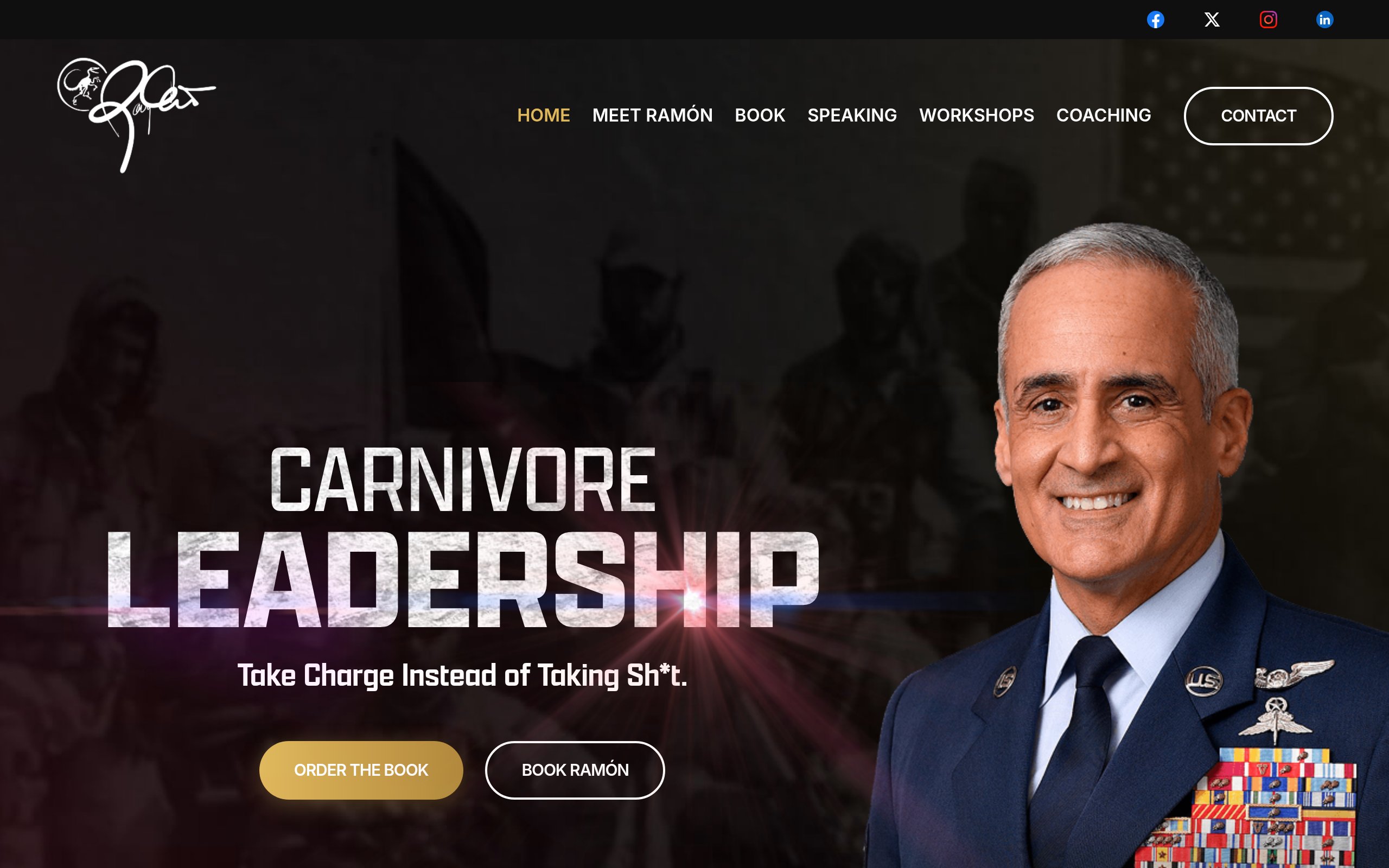 Carnivore Leader Ramón speaker website screenshot