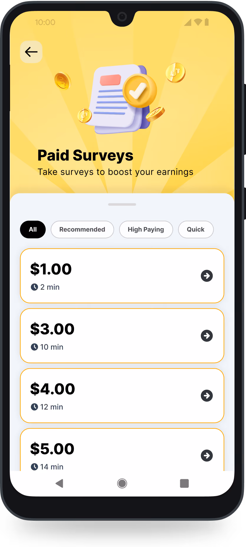 Paid surveys application image