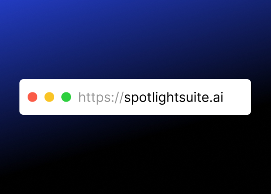 Image of a browser field showing the URL for SpotLight Suite tool 