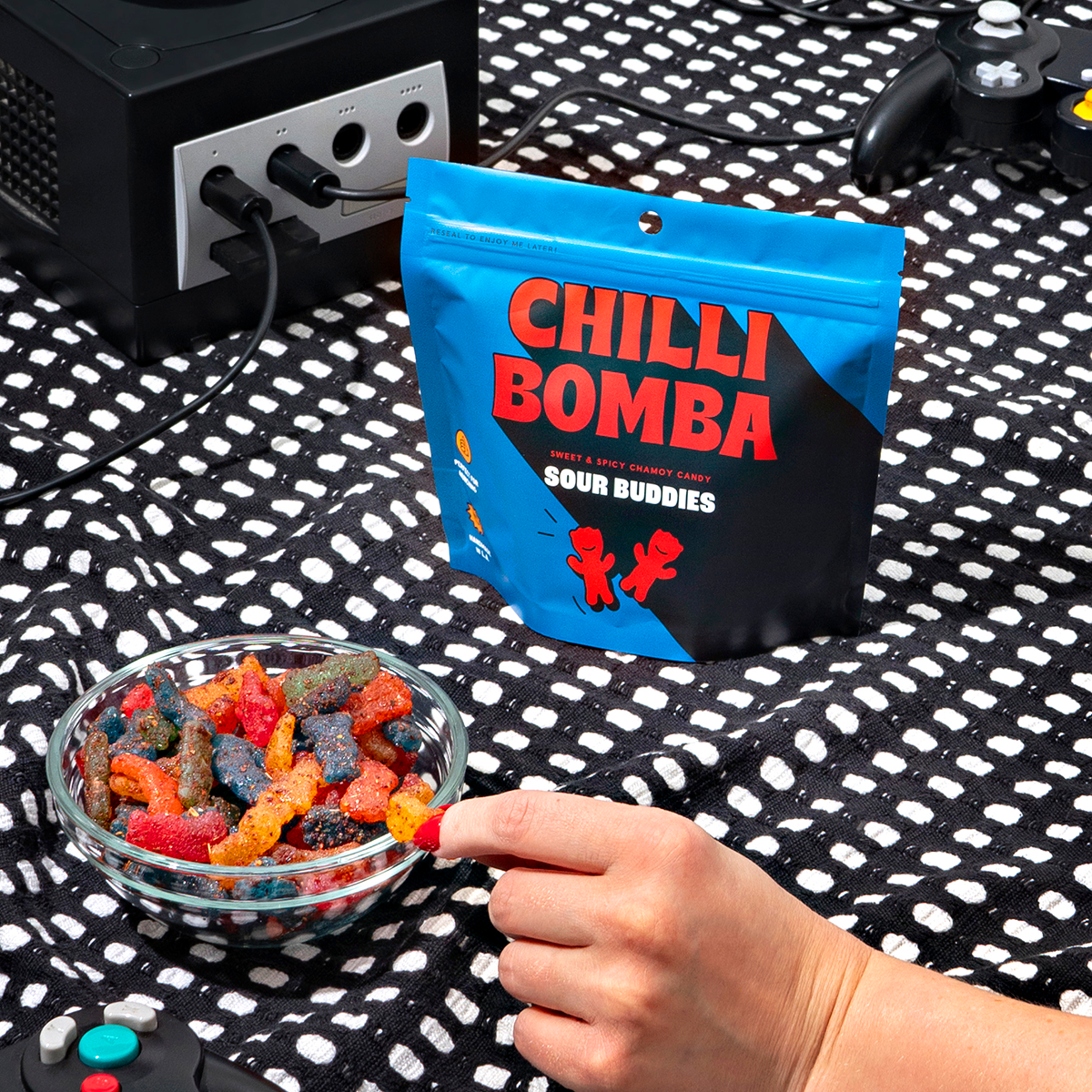 Chilli Bomba chamoy candy bag behind the TikTok chamoy candy trend