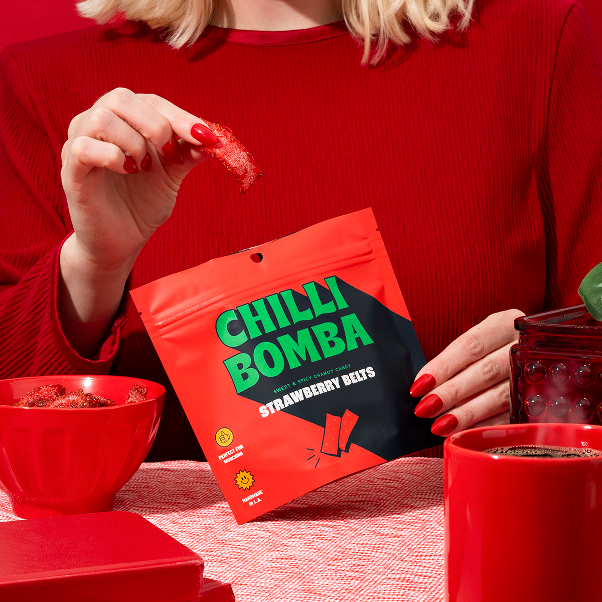 Chilli Bomba 4-oz mini chamoy candy bag for desk snacking and on-the-go