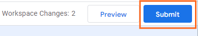 Google Tag Manager interface with a highlighted "Submit" button, emphasizing the action of publishing changes to a website's tracking.