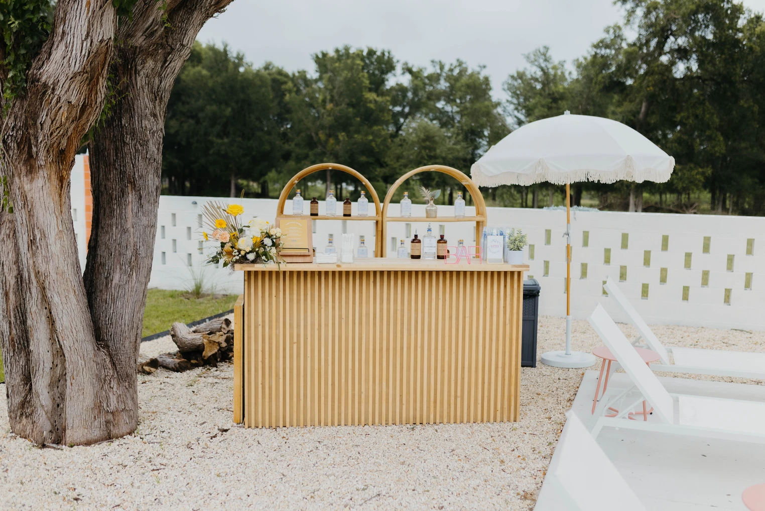 bartenders behind bar setup