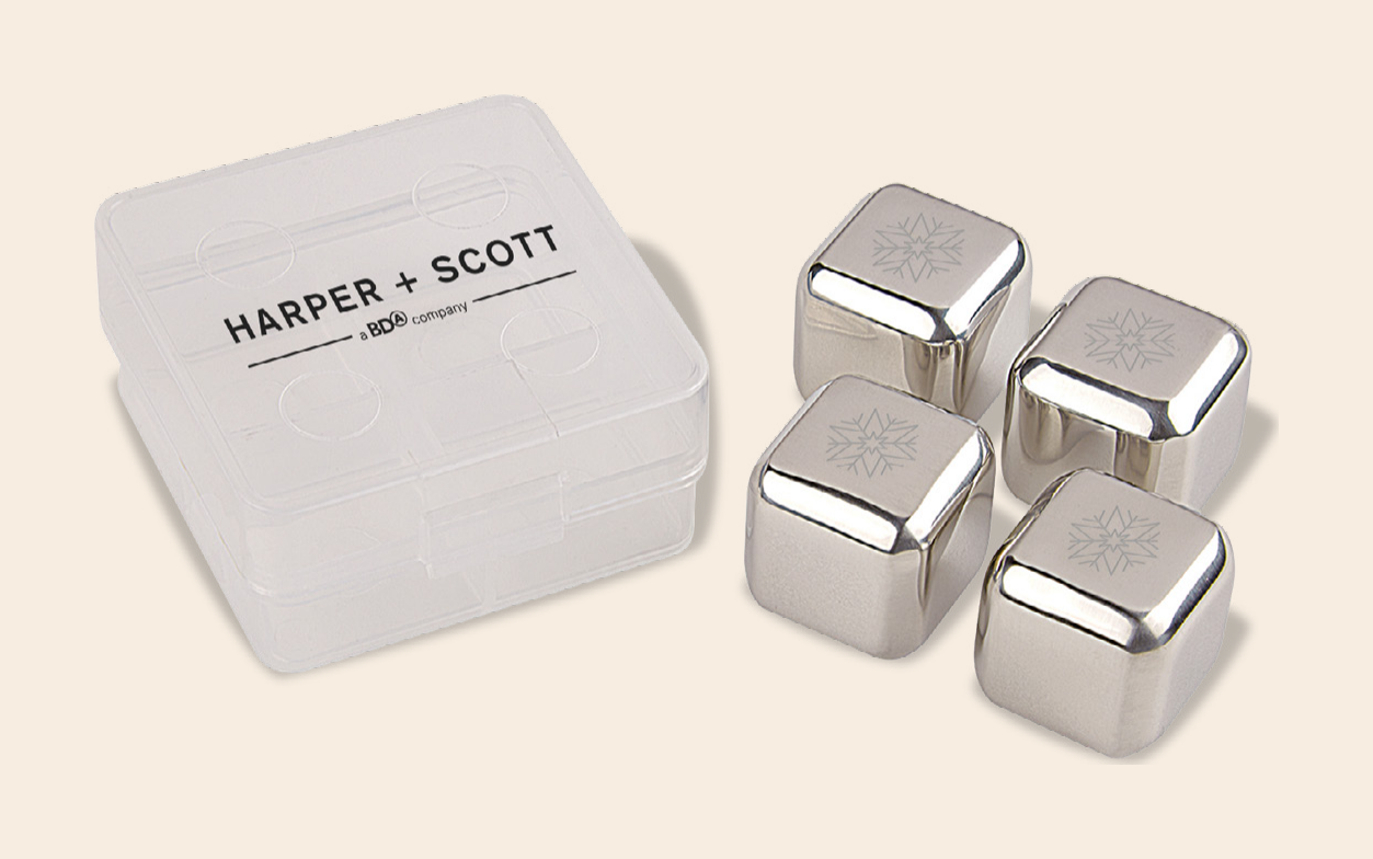 Stainless Steel Ice Cubes in Case