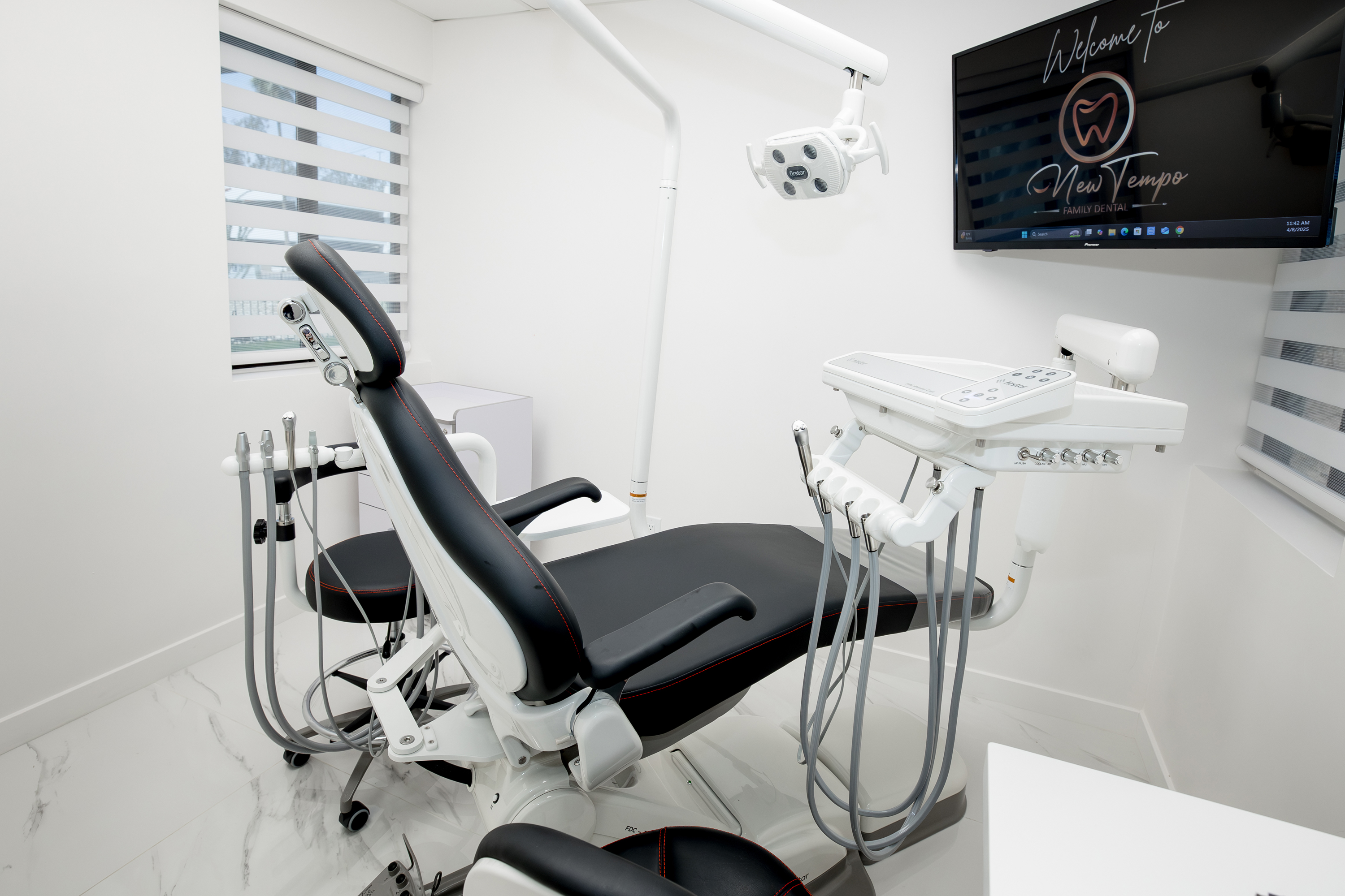 Same-day dental crown procedure at New Tempo Family Dental, offering quick and effective relief for dental emergencies.