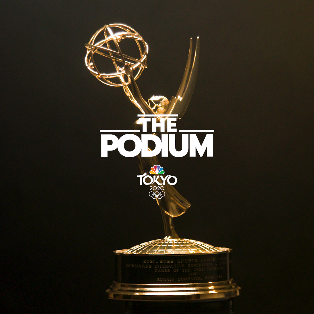 The Podium NBC Olympics Emmy Award winning documentary podcast at Paris 2024 Games