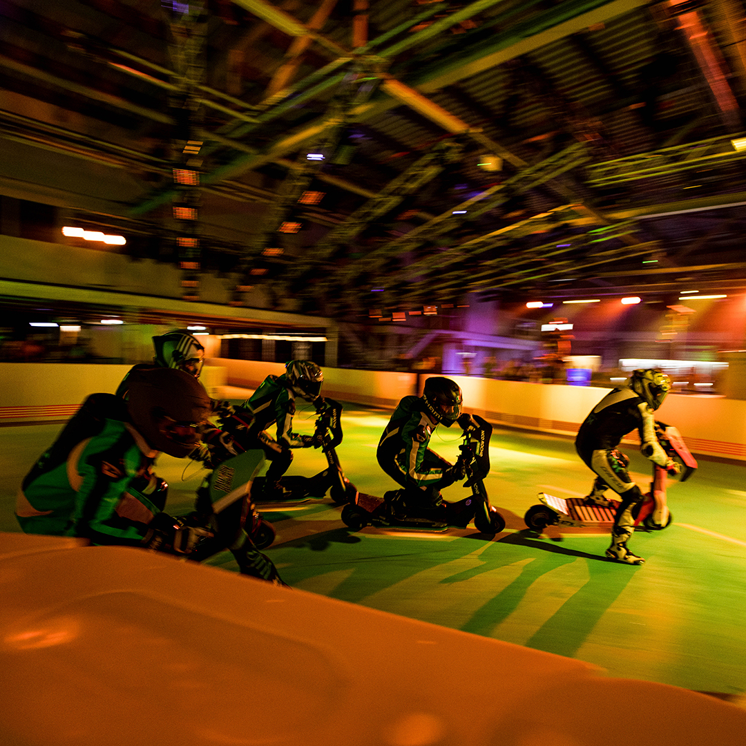 Eskootr Championship electric scooter race live broadcast at Marseille competition event