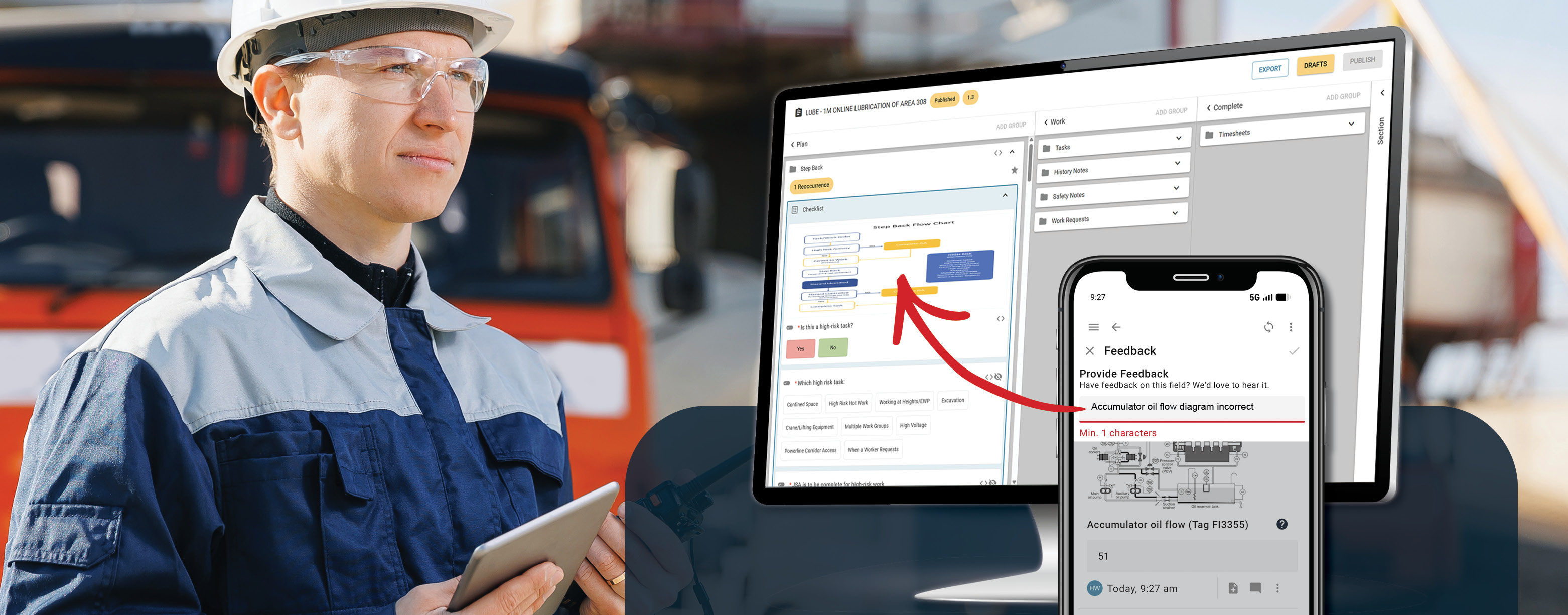 Manage feedback from the field on asset maintenance standards