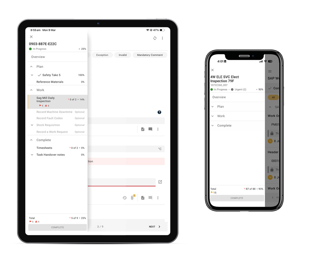 Obzervr Frontline App - quick navigation with table of contents view