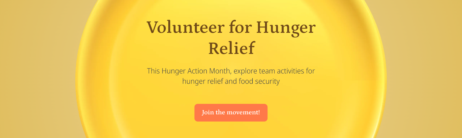Hunger action month activities