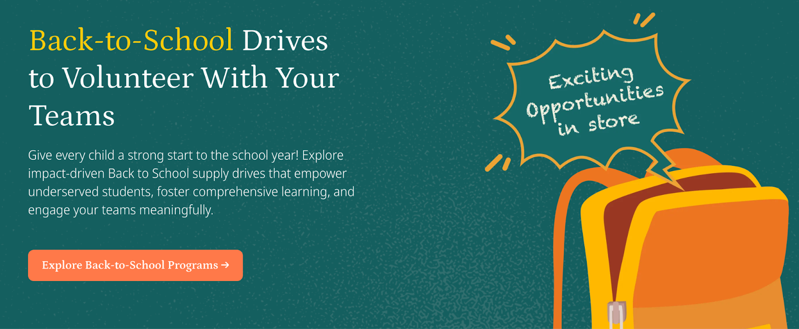 Back-to-School drive ideas and activities for teams