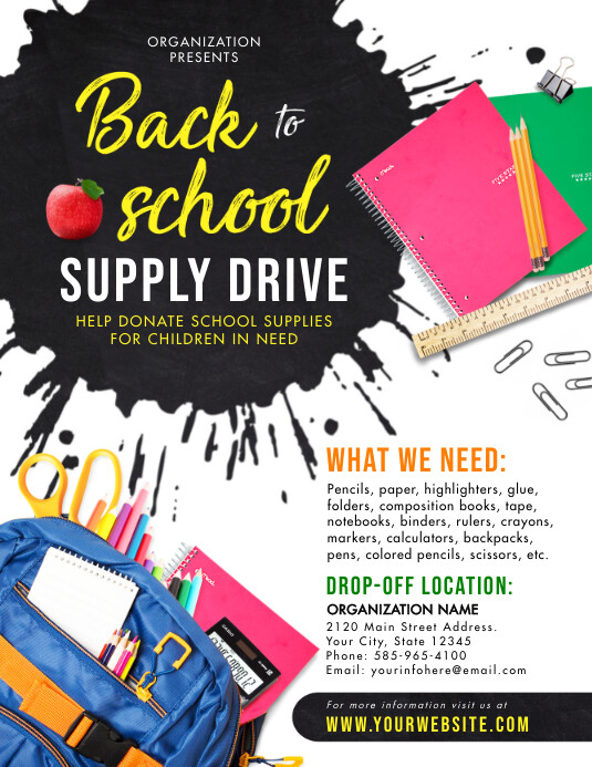 Sample template for Back-to-School Posters