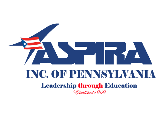 ASPIRA Inc. of Pennsylvania logo with text “Leadership through Education.”