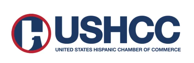 USHCC logo with text “United States Hispanic Chamber of Commerce.”