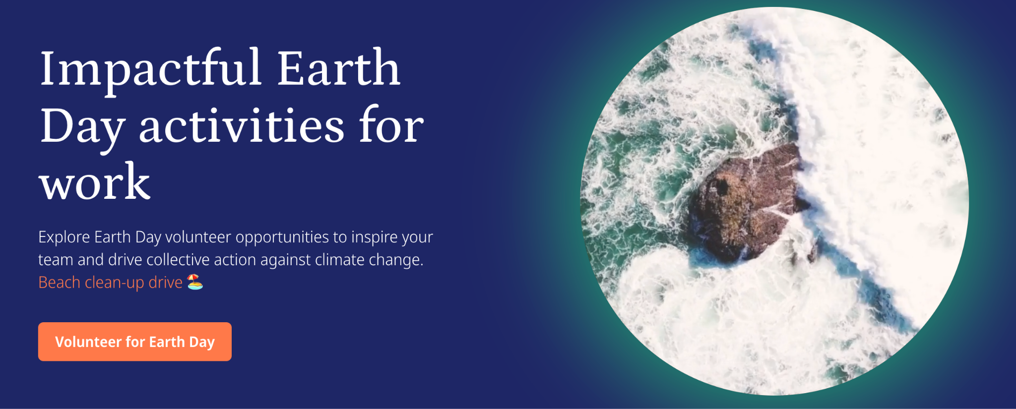 Banner for Goodera’s Earth Day Volunteering Catalog