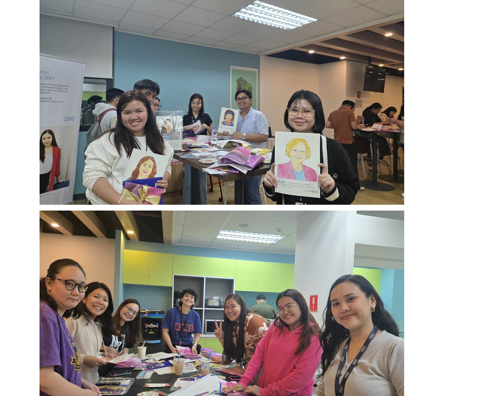 IBM employees are creating illustrated book gifts featuring inspiring women leaders during a Goodera volunteering activity in support of Children of Asia Philippines.