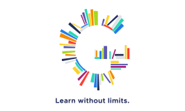 Rural Literacy Solutions logo featuring a circular “G” made of colorful books with the tagline “Learn without limits.”