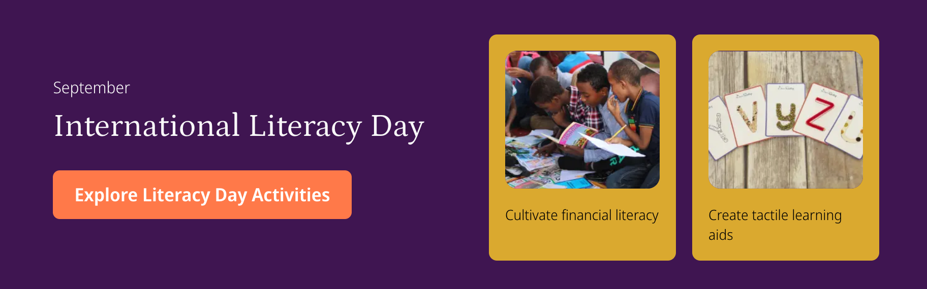 Goodera’s International Literacy Day volunteering catalog