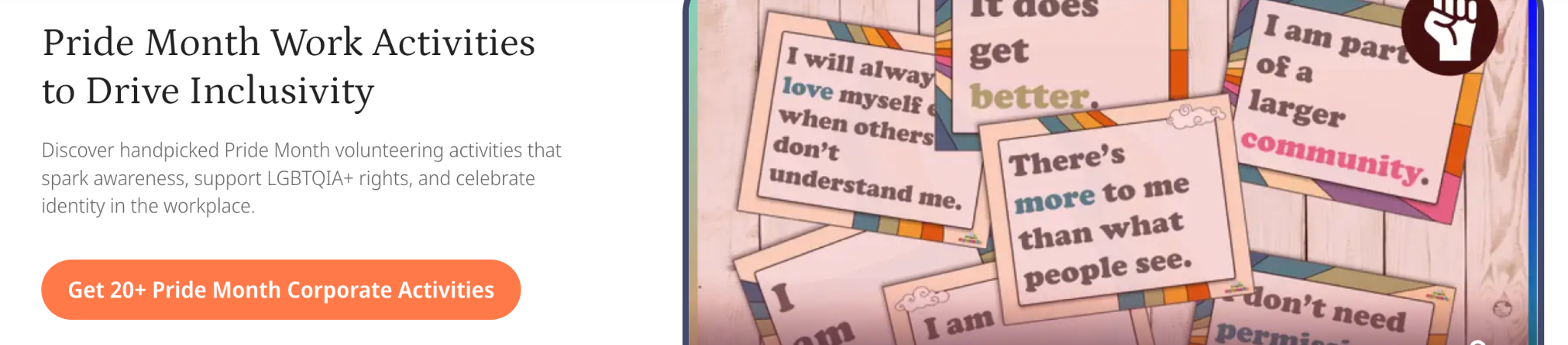 Goodera’s Pride Month Work Activities Catalog