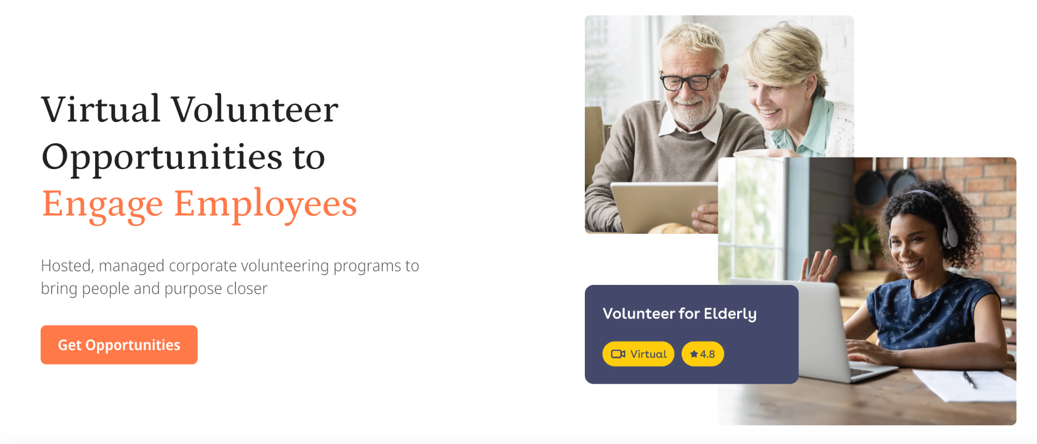 Goodera’s virtual volunteering catalog for teams.