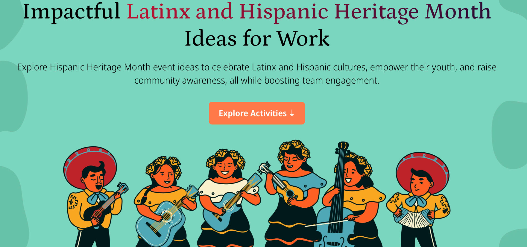 Goodera’s activity catalog for team hispanic heritage month celebration ideas at work