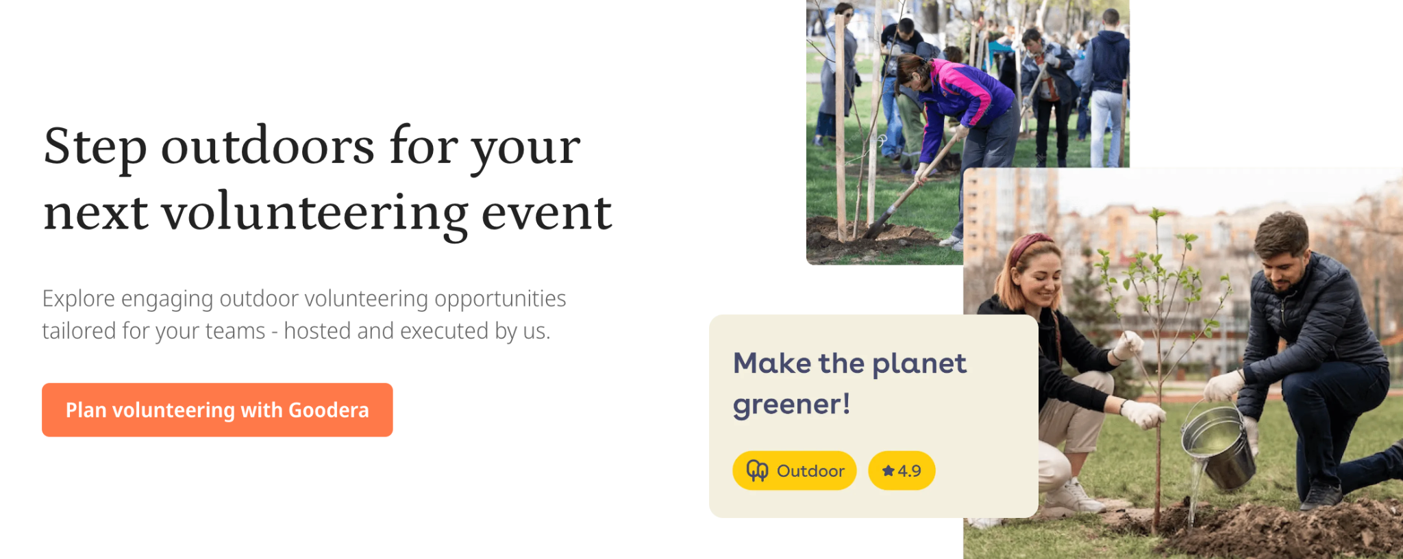 goodera's outdoor volunteering activity catalog banner