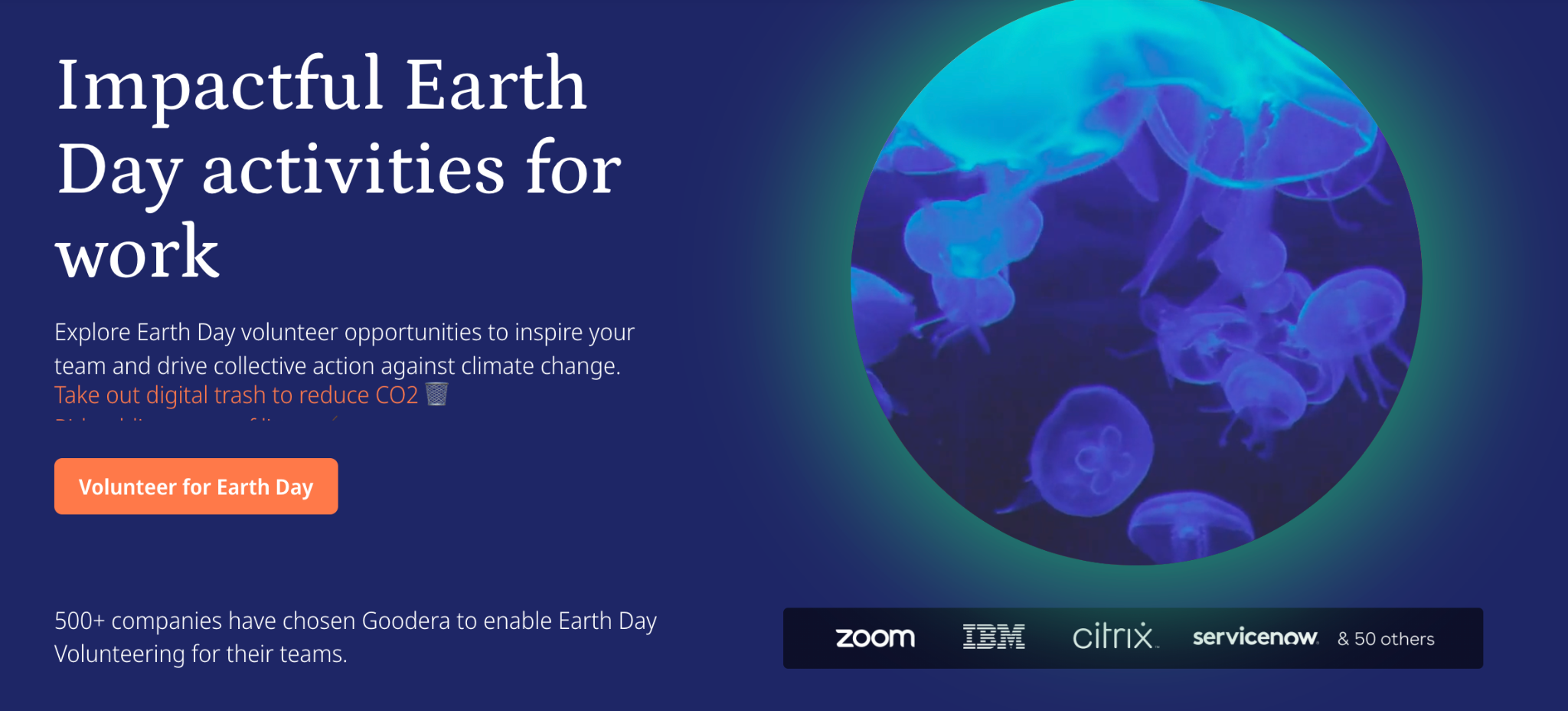Goodera's Earth Day volunteering catalog