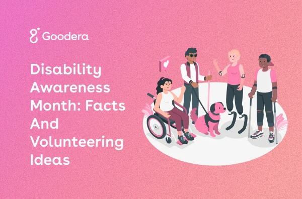 blog cover titled, 'Disability Awareness Month: Facts and Volunteering Ideas'