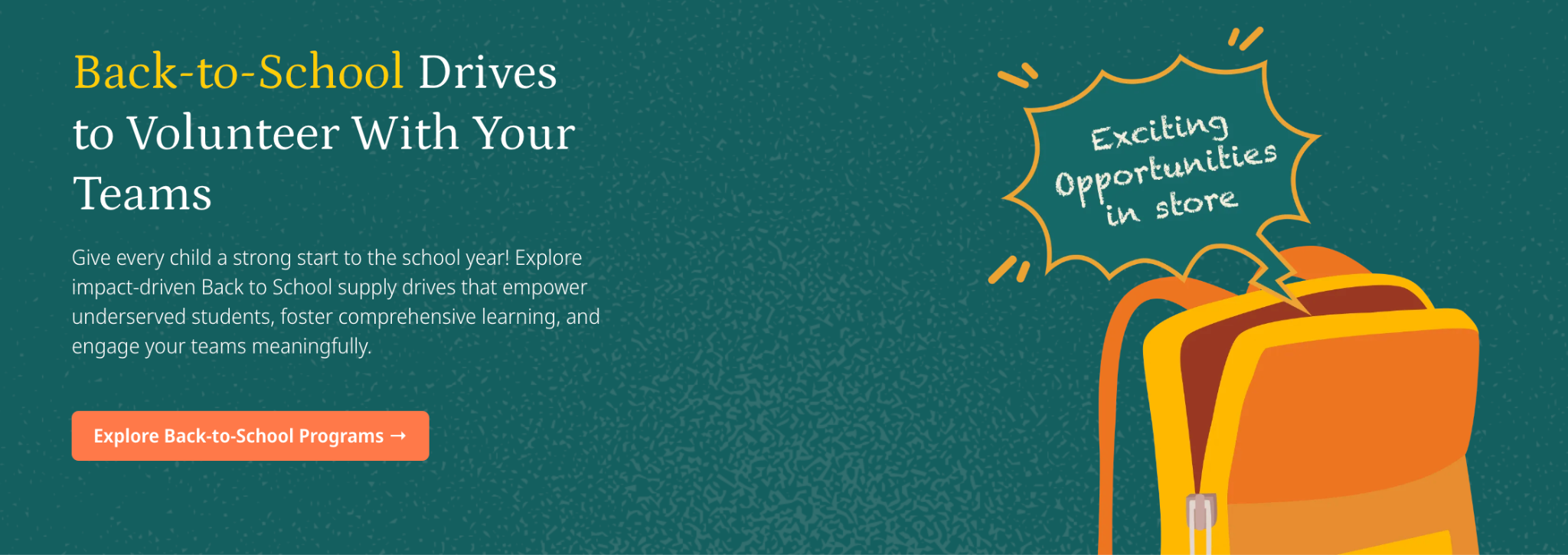 Goodera's Back-to-School volunteering catalog