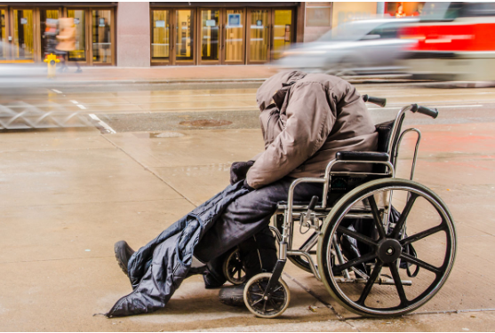 Disabled homeless people