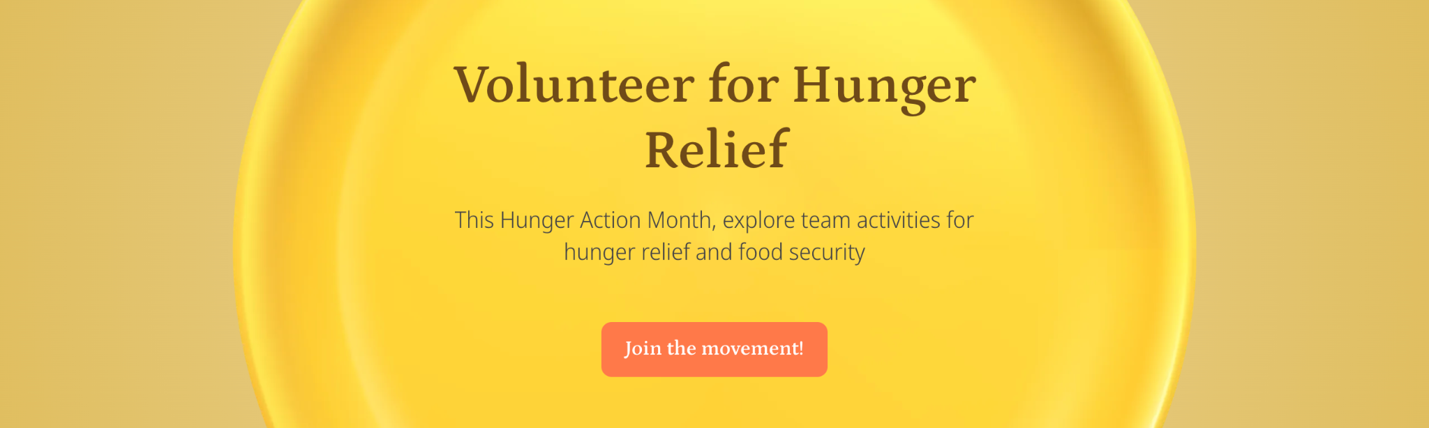 Goodera's hunger action month activity catalog