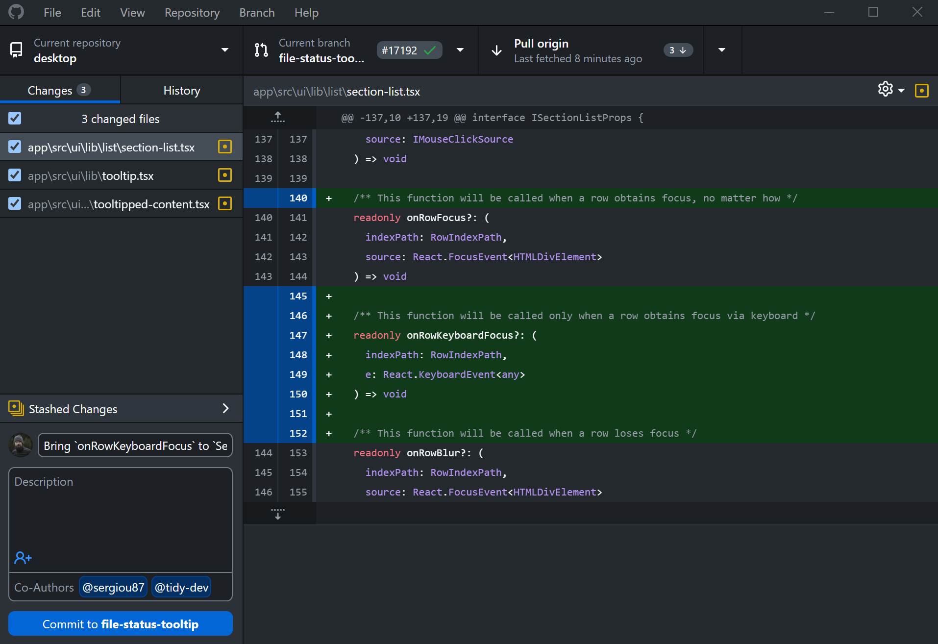 Github collaboration example