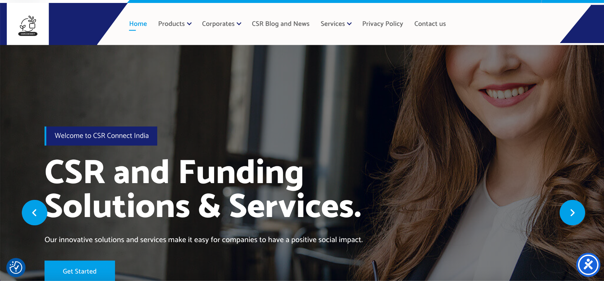 CSRConnect's website banner