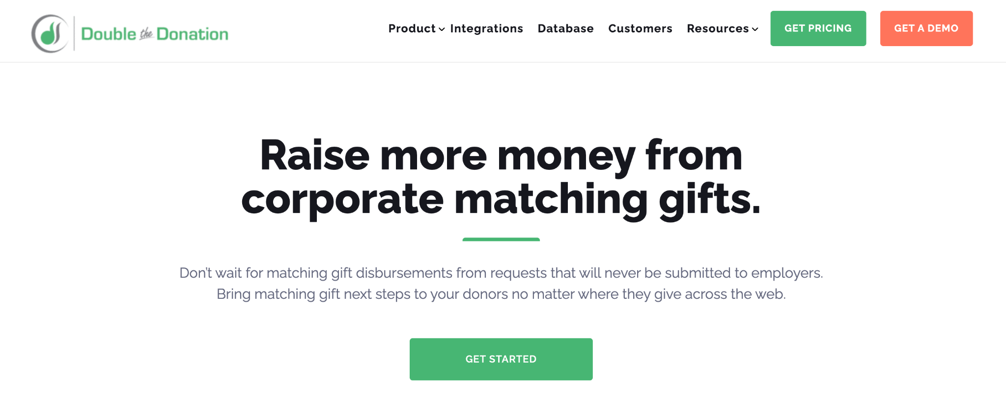 Double the Donation's website banner