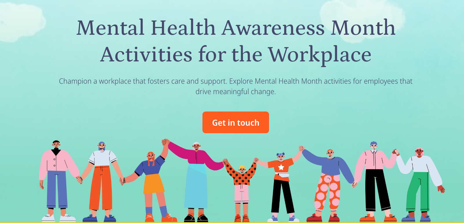 Goodera's Mental Health Awareness Month volunteering catalog for corporate teams.