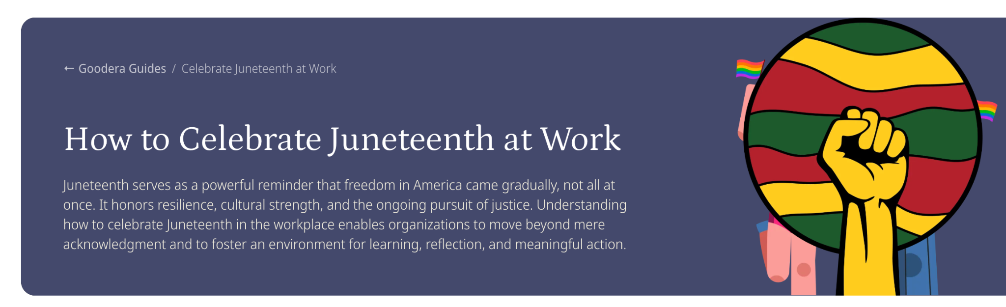 Goodera's guide on how to celebrate Juneteenth at work