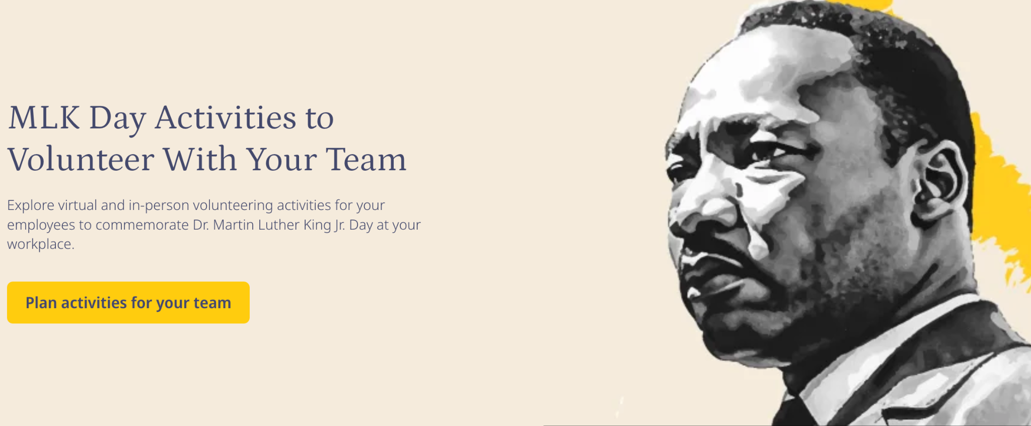 Goodera's catalog of MLK day activities to volunteer with your team