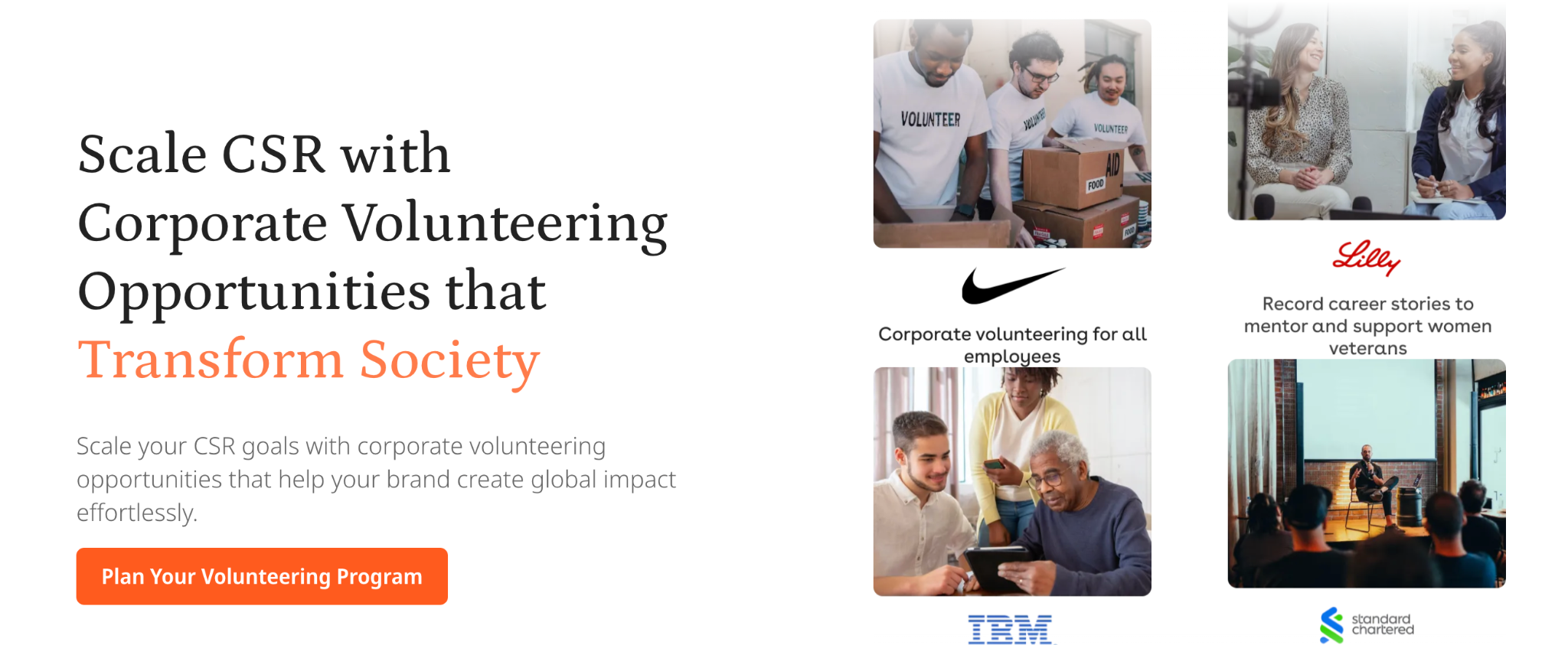 Goodera's catalog of CSR Volunteering solutions