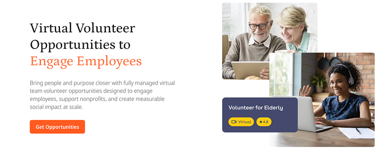 Goodera's catalog of virtual volunteering opportunities.