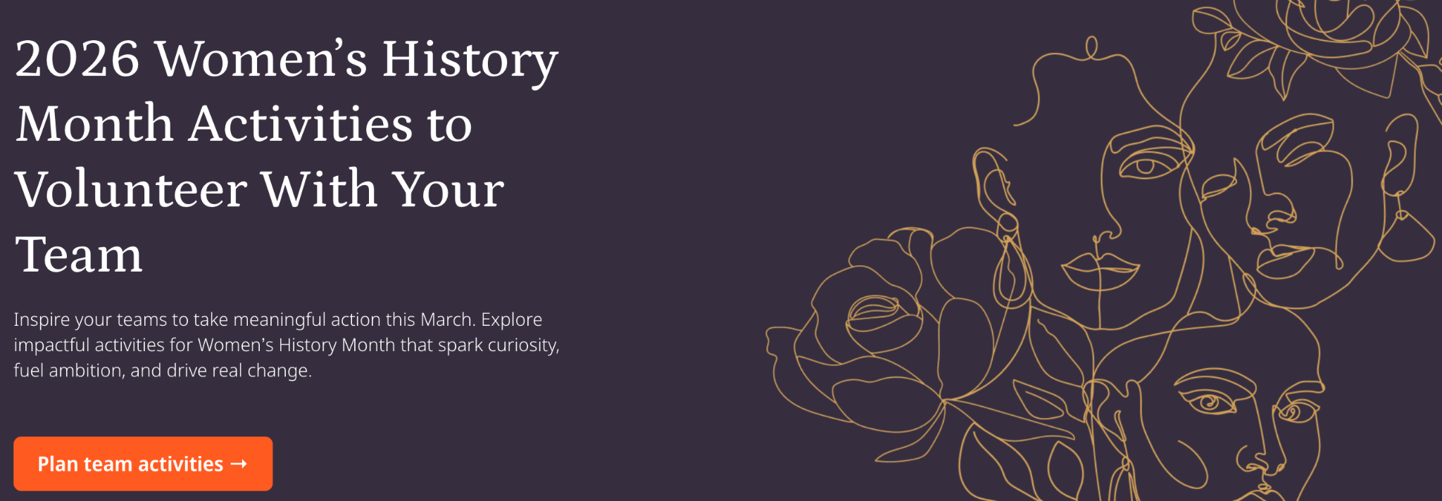 Goodera's catalog of 2026 Women's History month activities to volunteer with your team