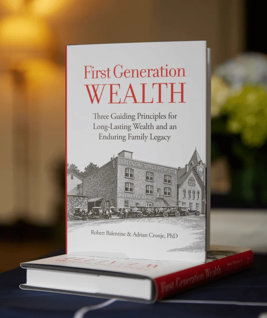 Balentine First generation Wealthy Book by Robert Balentine and Adrian Cronje 