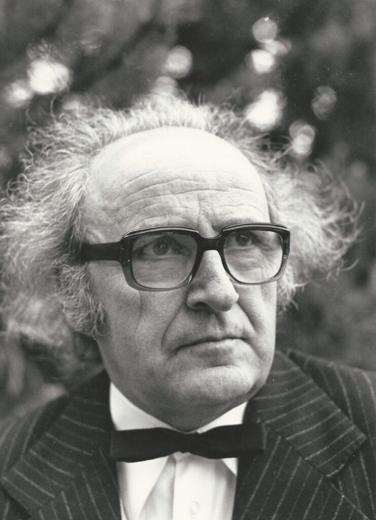 Porträt Paul Huber, mit weitabstehenden Haaren, Jahr 1978