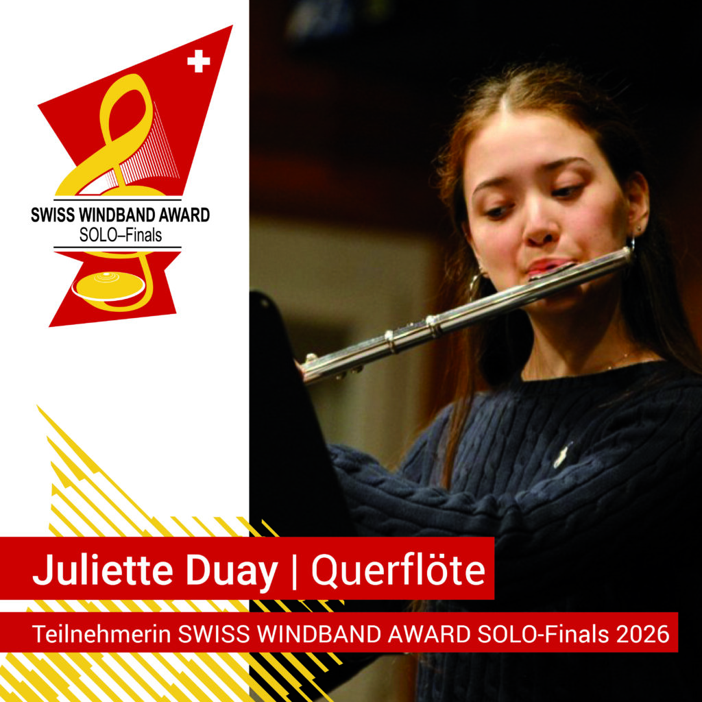 Juliette Duay mit Querflöte im Design «SOLO-Finals»