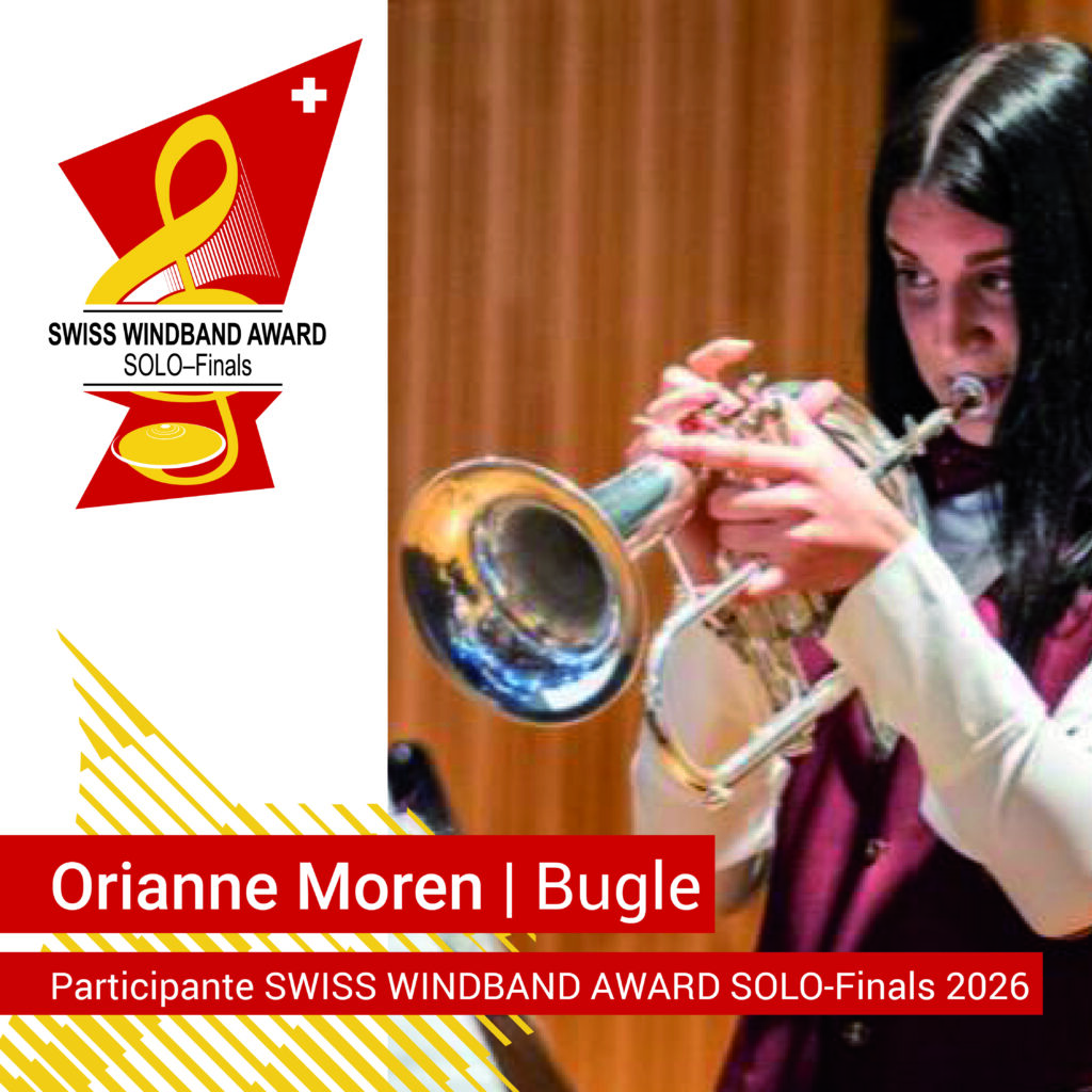 Orianne Moren mit Flügelhorn im Design «SOLO-Finals»